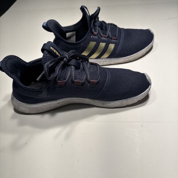 Adidas Cloudfoam Pure 2.0 Women’s Running Shoes, Sneakers, Navy/Golf, Size 9.5 - Picture 8 of 9